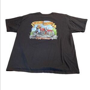 Wild Hog Music Festival Men’s Black Motorcycle Biker T Shirt 2XL